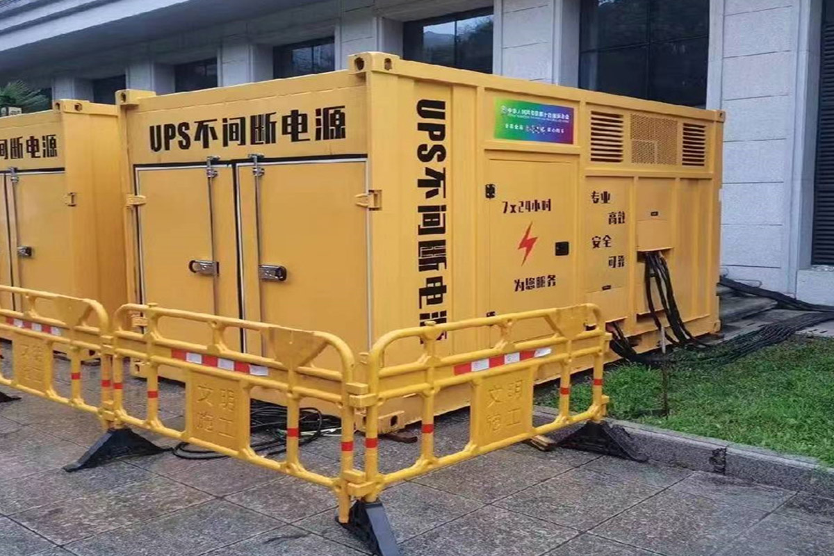 临高发电机租赁施工现场