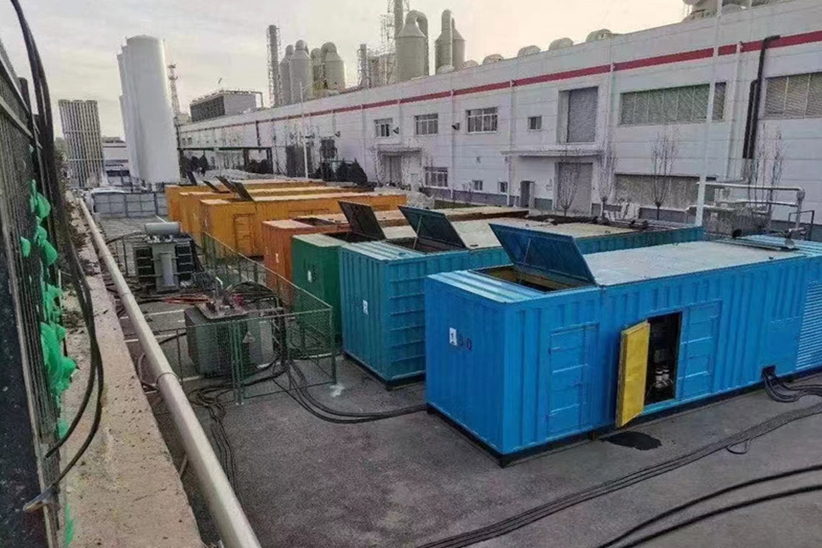 临高发电机租赁施工现场